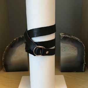 Ballerina Style Black Strap Bracelet